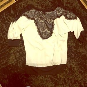Cute black lace top!